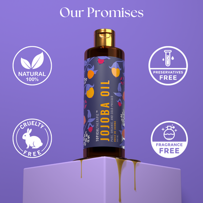 Premium jojoba oil for moisturizing skin and promoting natural glow.