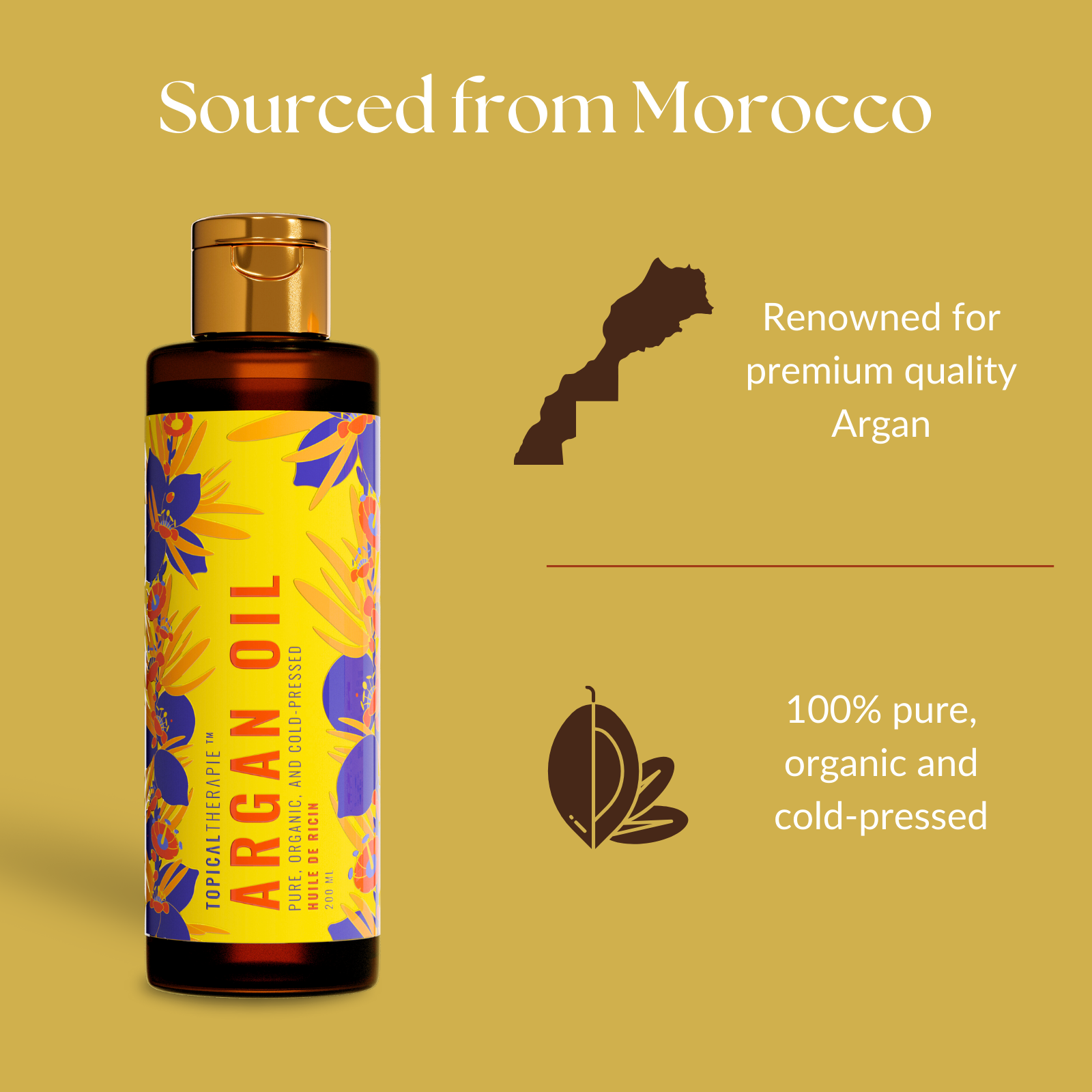 Pure Argan Carrier Oil for Skin and Hair