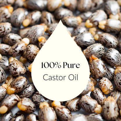 Castor oil bottle with a focus on hydration and nourishment.