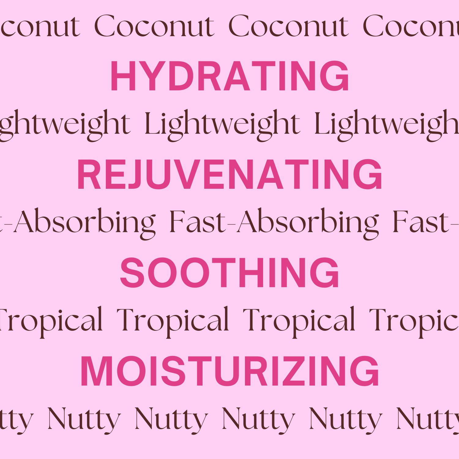 Coconut oil bottle with moisturizing benefits.