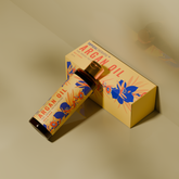 Argan oil bottle with a nature-inspired theme for beauty routines.
