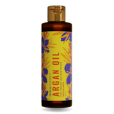 Pure argan oil bottle for natural skin hydration and hair care.