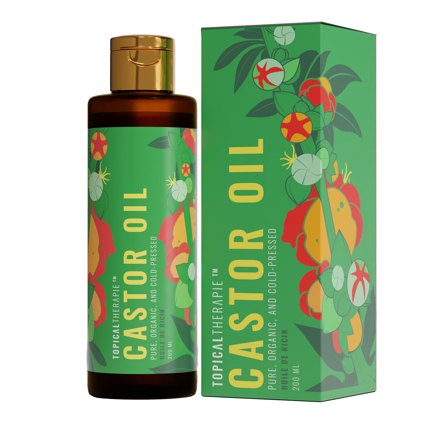 Topical Therapie Castor Oil - 200ml Bottle with Box