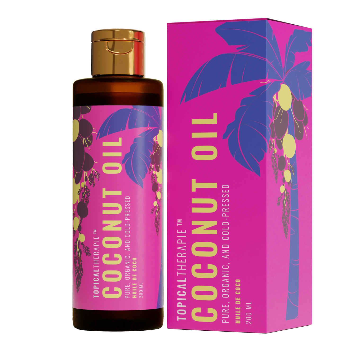 Topical Therapie Coconut Oil - 200ml Bottle with Packaging