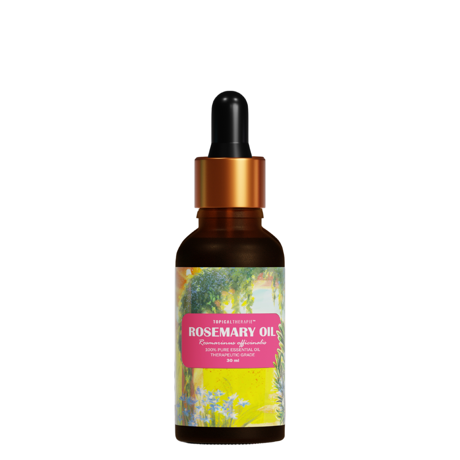 Topical Therapie Rosemary Oil - 200ml Bottle with Herbal Label