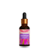 Lavender essential oil in a sleek glass bottle.